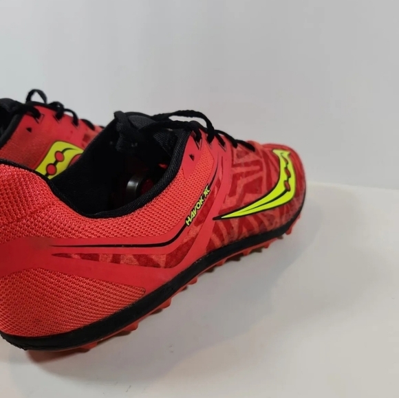 Saucony Men's Havok XC Running Shoes With Spikes 11.5 Vizi Red Citron S29029-3 - Picture 8 of 10
